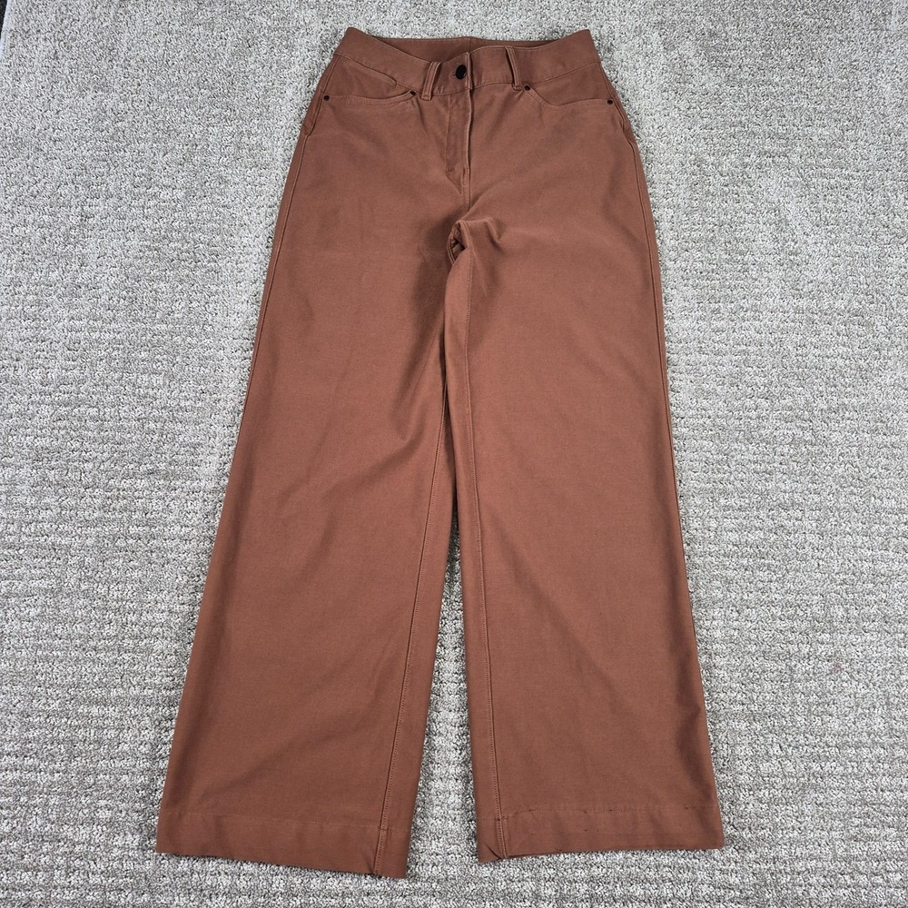 lululemon City Sleek 5-Pocket High-Rise Wide-Leg Pant Womens 26 Dark Oxide Brown